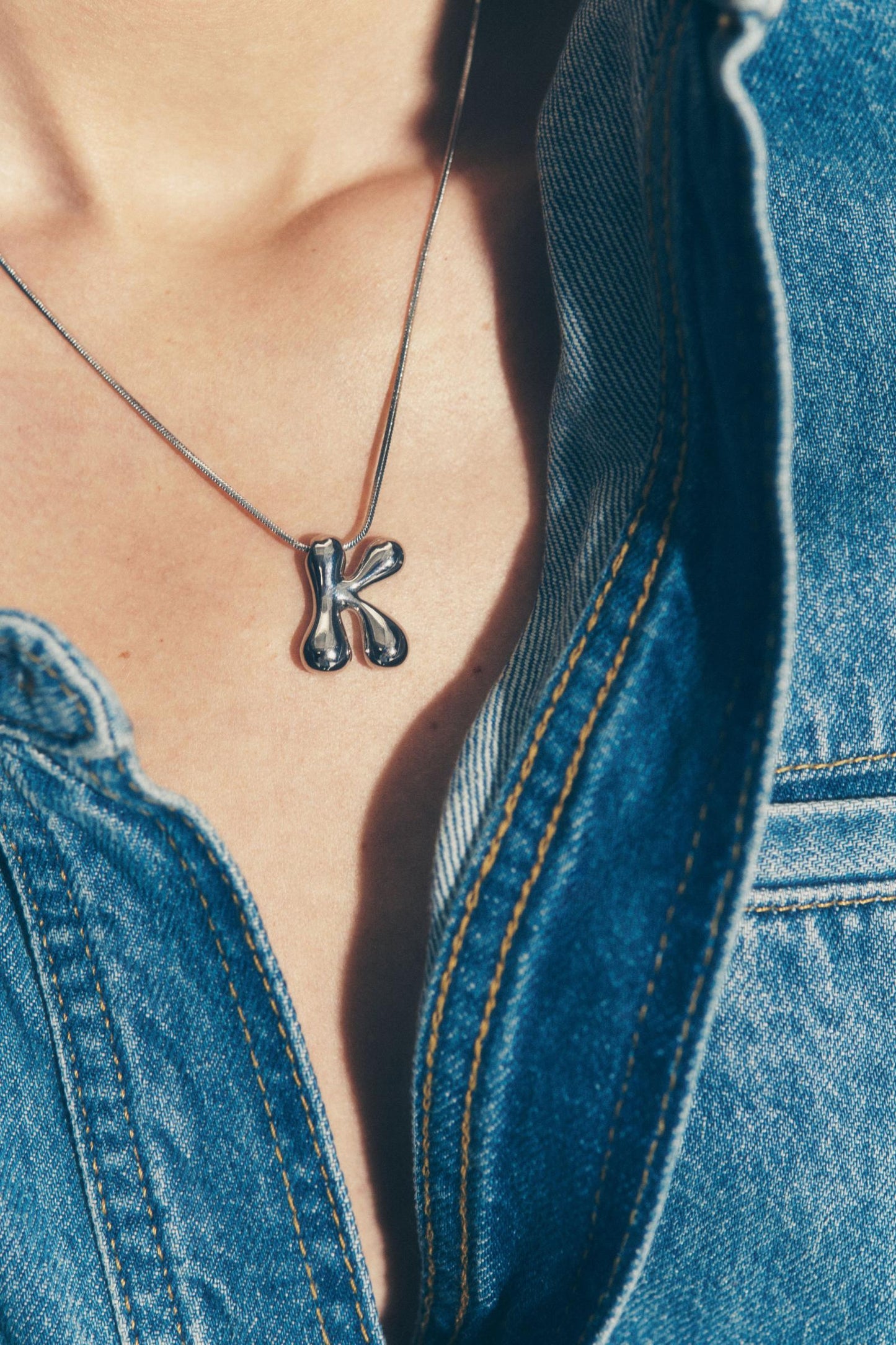 Hana's Bubble Initial Necklace