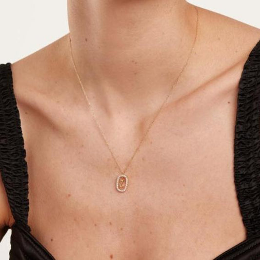 Lena  Radiant Initial Necklace