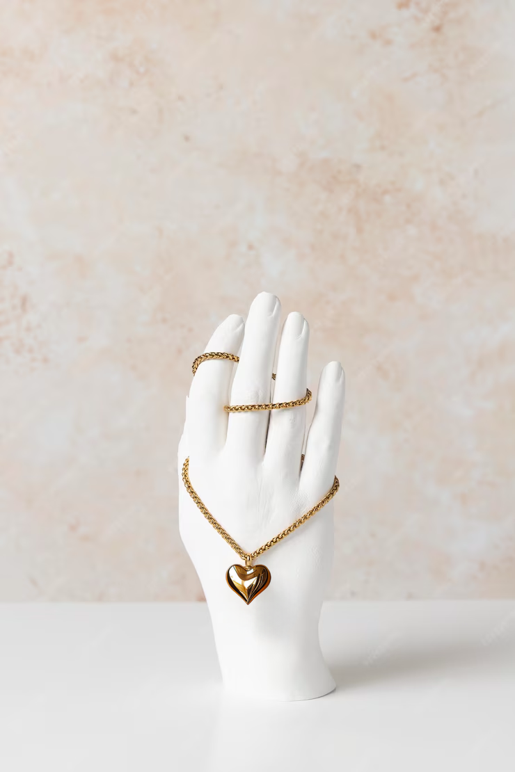 Golden Solace Heart Pendant