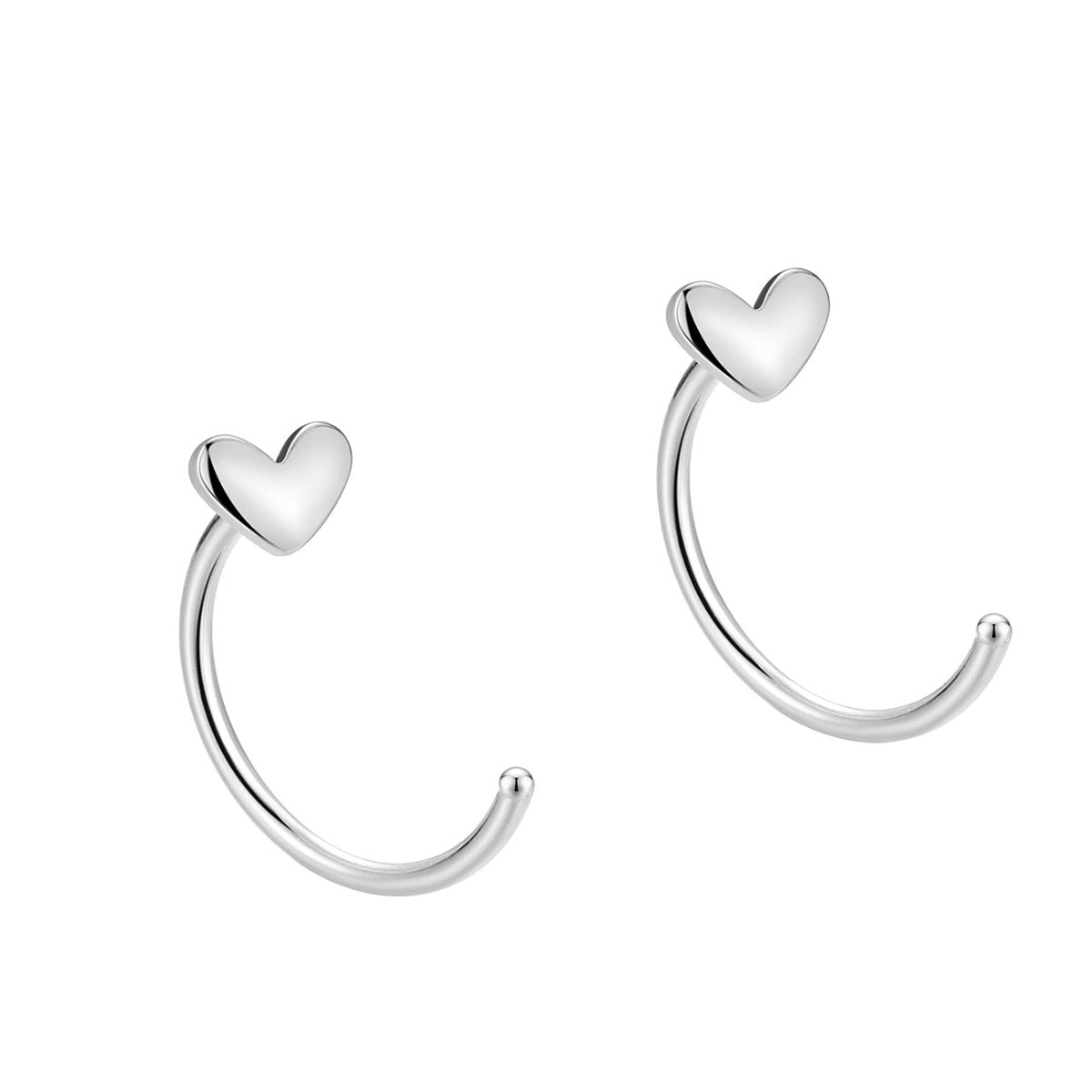 Milly Sterling Silver Heart Ear Cuffs