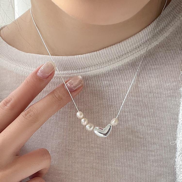 Zara's Pearl Heart Necklace