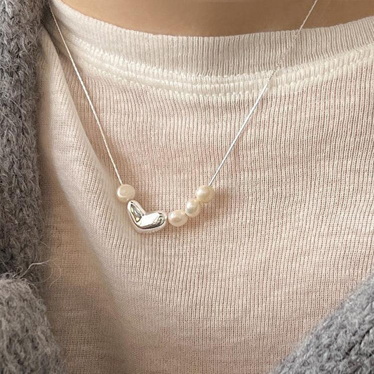 Zara's Pearl Heart Necklace