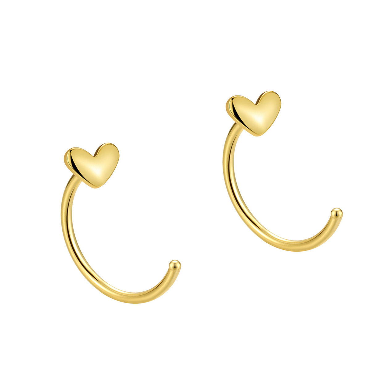 Milly Sterling Silver Heart Ear Cuffs