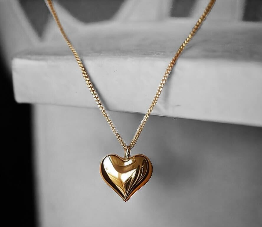 Golden Solace Heart Pendant