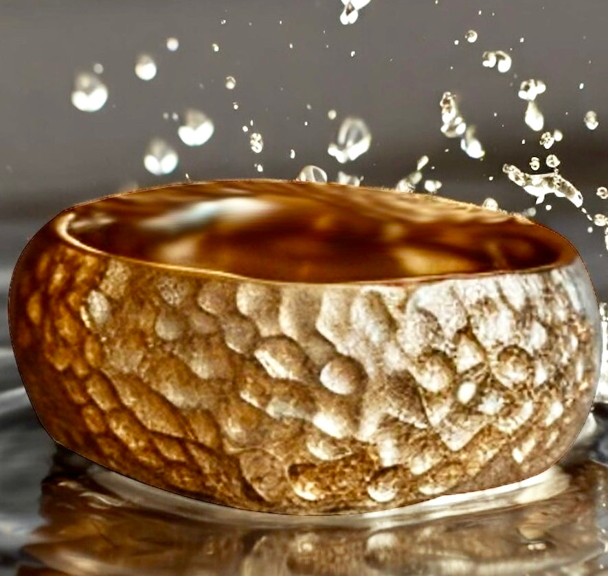 Golden Pebble Textured Bracelet