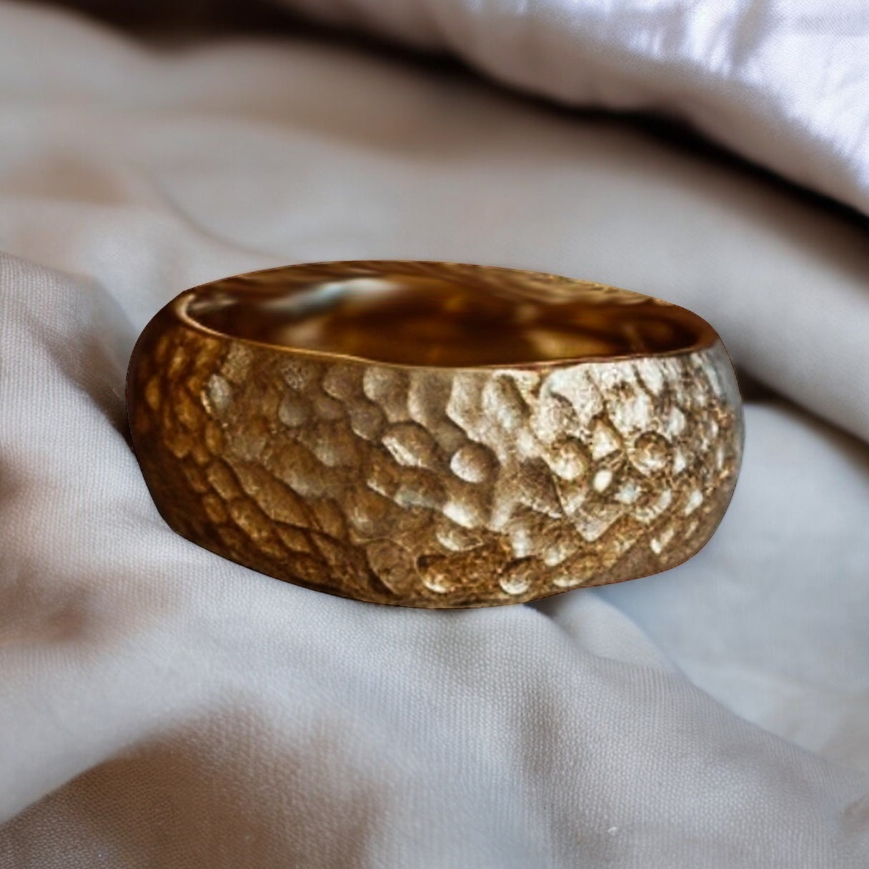 Golden Pebble Textured Bracelet