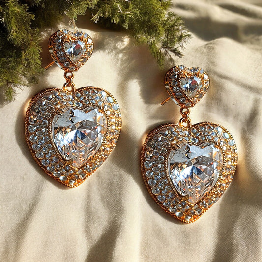 Heart of Brilliance Drop Earrings