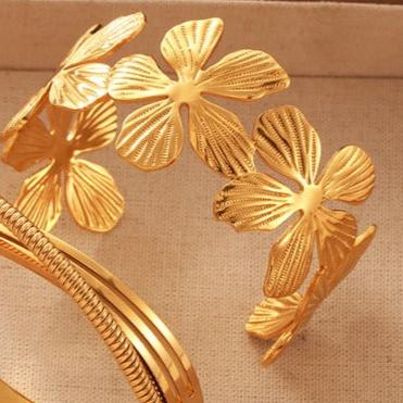 Olivia's Floral Gold Cuff