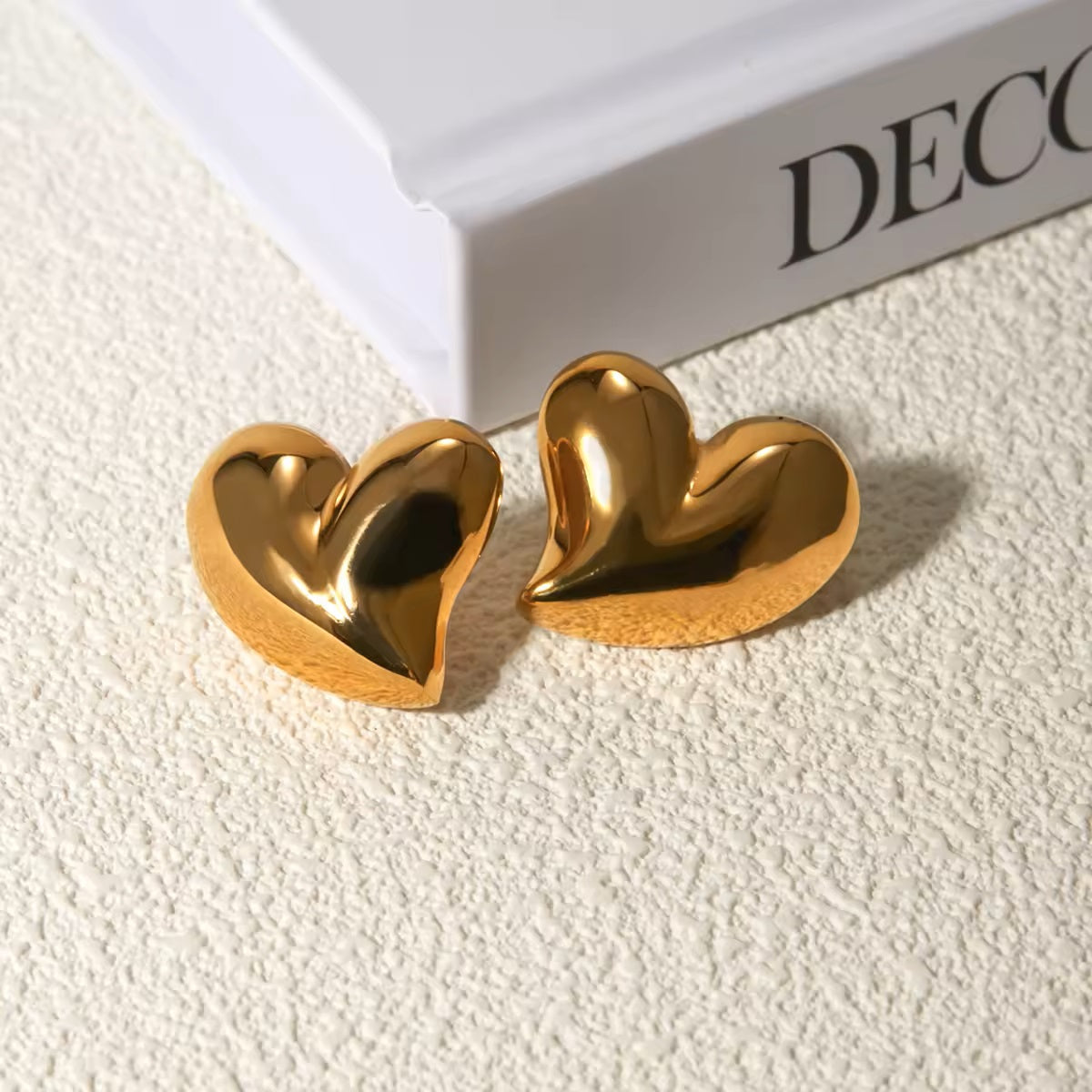 Golden Heartfold Earrings