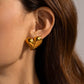 Golden Heartfold Earrings