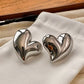 Golden Heartfold Earrings