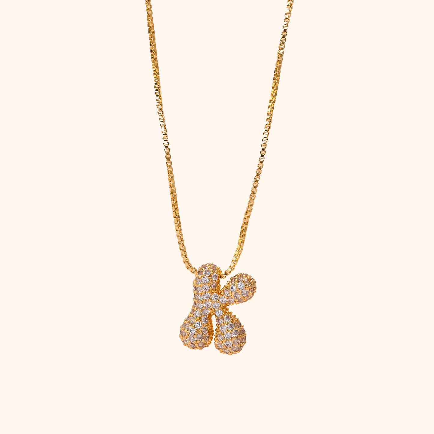 Yumi Sparkling Letter Necklace