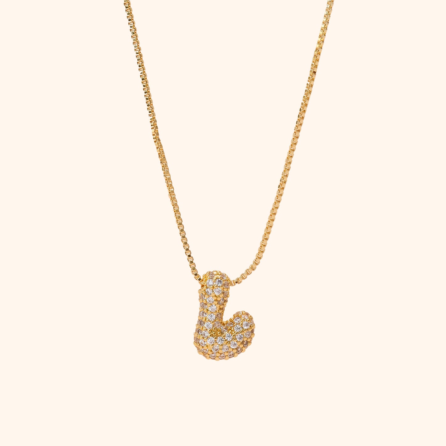 Yumi Sparkling Letter Necklace