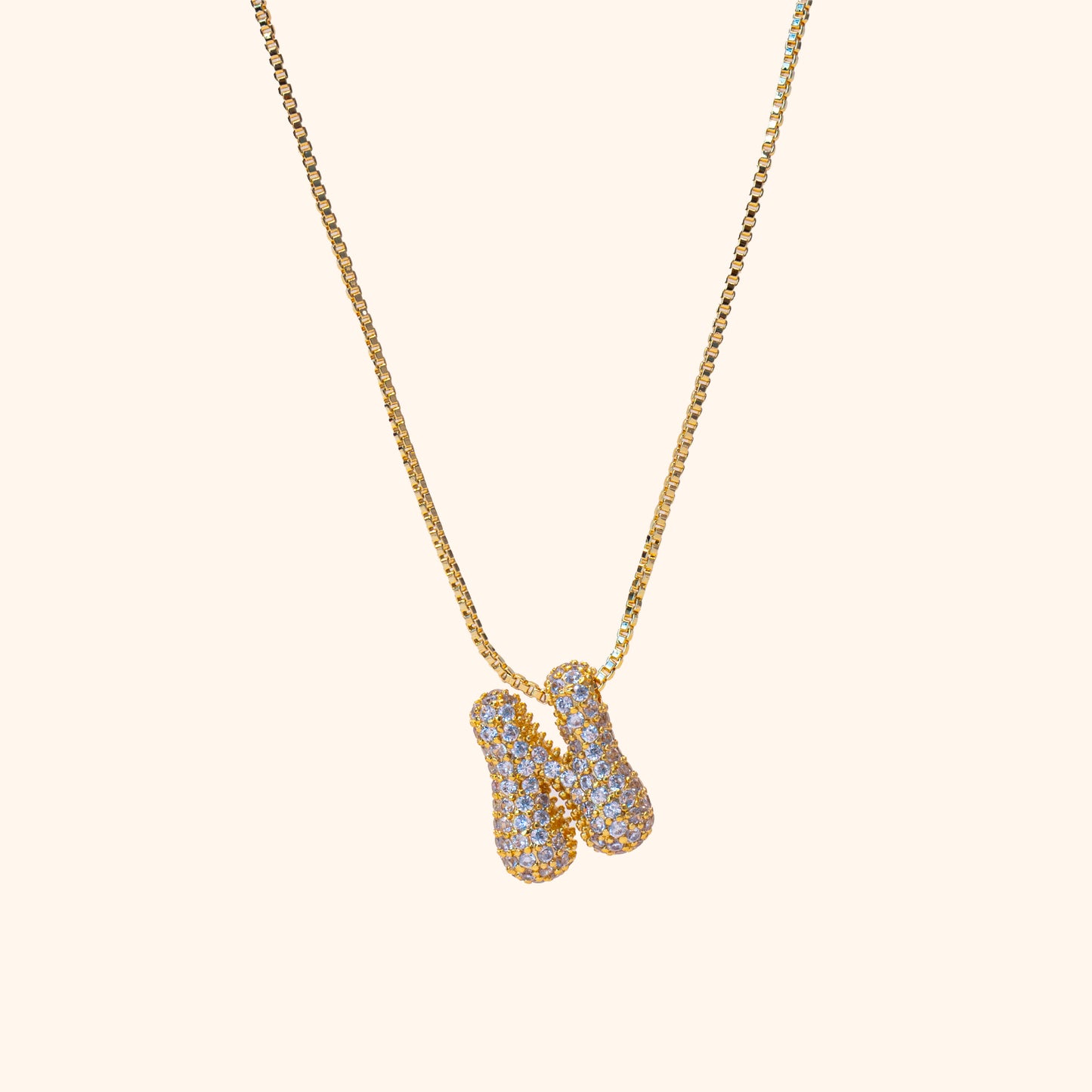 Yumi Sparkling Letter Necklace