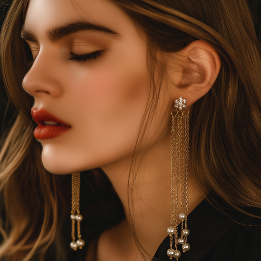 Isabella Pearl Tassel Earrings