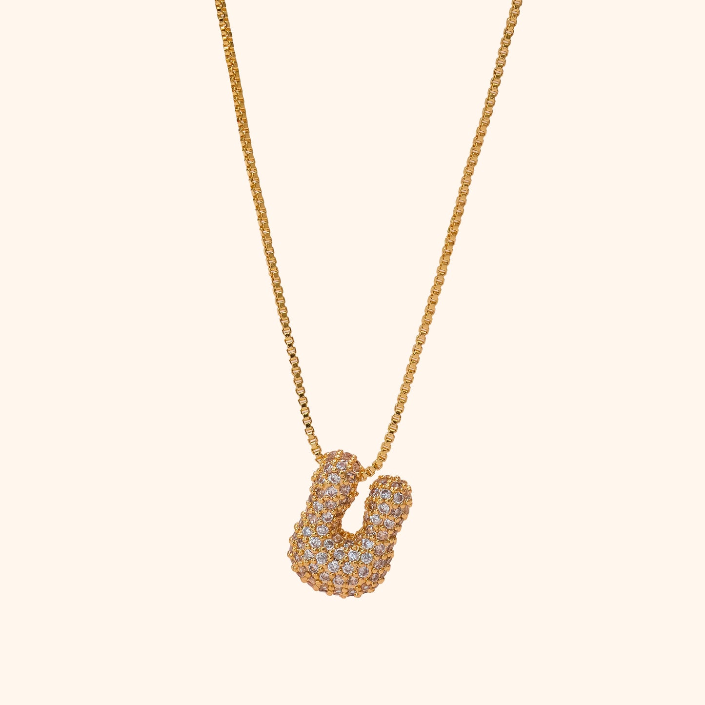 Yumi Sparkling Letter Necklace