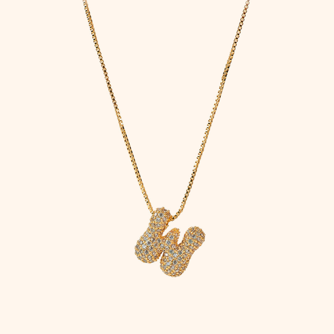 Yumi Sparkling Letter Necklace