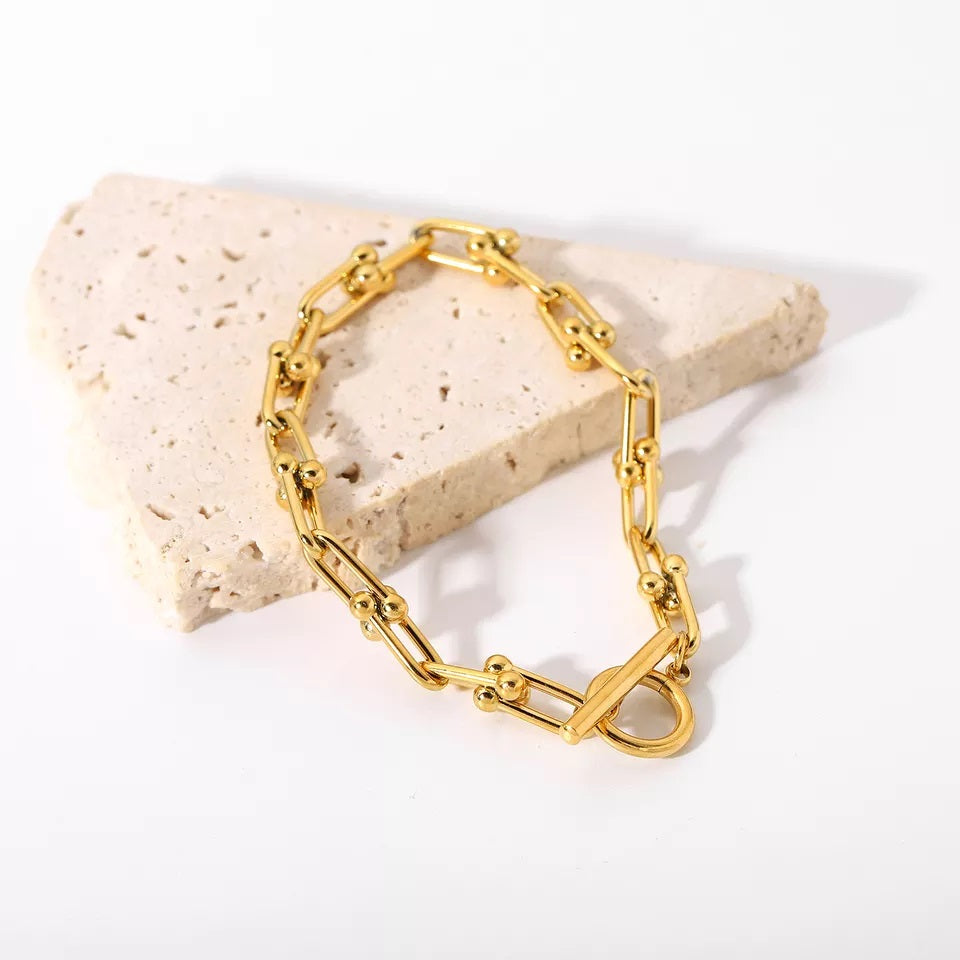 Gold Link Chain Bracelet